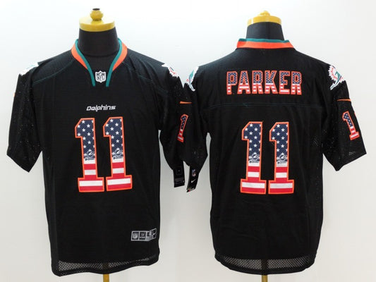 Men's Miami Dolphins DeVante Parker #11 Black Game Jersey1