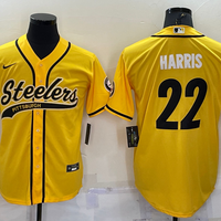 Men's Pittsburgh Steelers Najee Harris #22 Yellow Game Jersey1