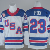 Men's United States Hockey Adam Fox #23 White 2026 Winter Olympics Jersey