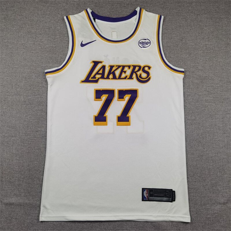 Luka Doncic #77 Los Angeles Lakers White Association Edition Swingman Jersey