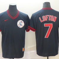 Men's Cleveland Guardians Kenny Lofton #7 Navy Replica Team Jersey1