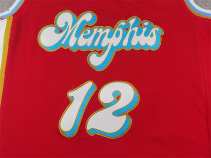 Men's Memphis Grizzlies Ja Morant #12 Red 2024/25 Swingman Player Jersey1 - City Edition