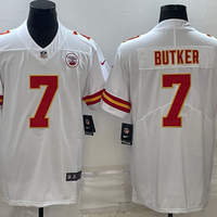 Men's Kansas City Chiefs Harrison Butker #7 White Game Jersey1