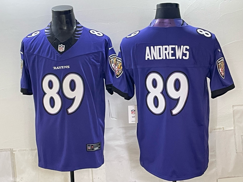 Men's Baltimore Ravens Mark Andrews #89 Purple Team Game Jersey