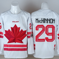 Men's Canada Hockey Nathan MacKinnon #29 White 2026 Winter Olympics Jersey