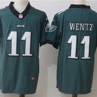 Men's Philadelphia Eagles #11 Carson Wentz Midnight Green Game Jersey1