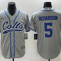 Men's Indianapolis Colts Anthony Richardson #5 Gray Game Jersey1 Joint Edition
