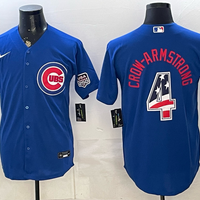 Men's Chicago Cubs Pete Crow-Armstrong #4 Royal USA 250 Fourth of July Home Stadium Jersey