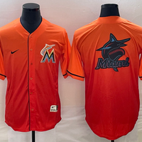 Men's Miami Marlins Orange Gradient Replica Team Jersey1