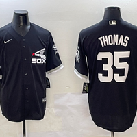 Men's Chicago White Sox Frank Thomas #35 Black Limited Player Jersey1