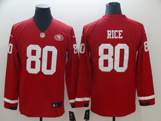 Men's San Francisco 49ers Jerry Rice #80 Red Alternate Game Jersey1