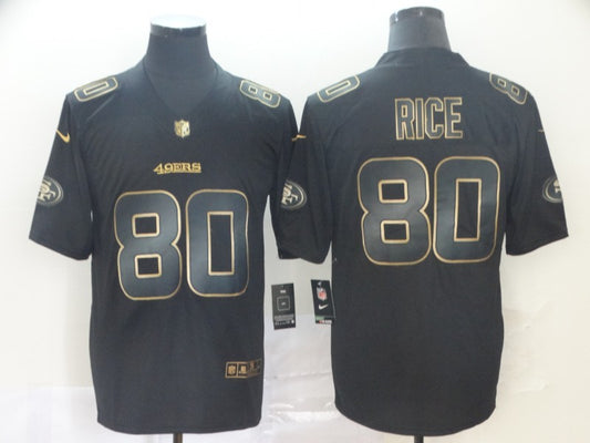 Men's San Francisco 49ers Jerry Rice #80 Black Alternate Game Jersey1