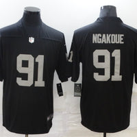 Men's Las Vegas Raiders Yannick Ngakoue #91 Black Game Jersey1