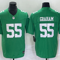 Men's Philadelphia Eagles Brandon Graham #55 Green Game Jersey1
