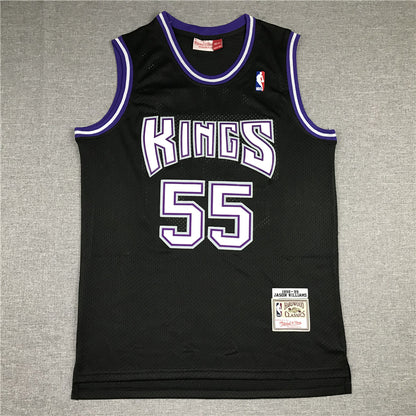 Men's Sacramento Kings Jason Williams Black Hardwood Classics Swingman Jersey1