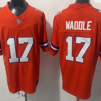Men's Denver Broncos Jaylen Waddle #17 Orange Game Jersey