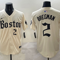 Men's Boston Red Sox Alex Bregman #2 Cream Replica Player Jersey