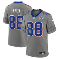 Men's Buffalo Bills Dawson Knox #88 Gray Nickel City Game Jersey