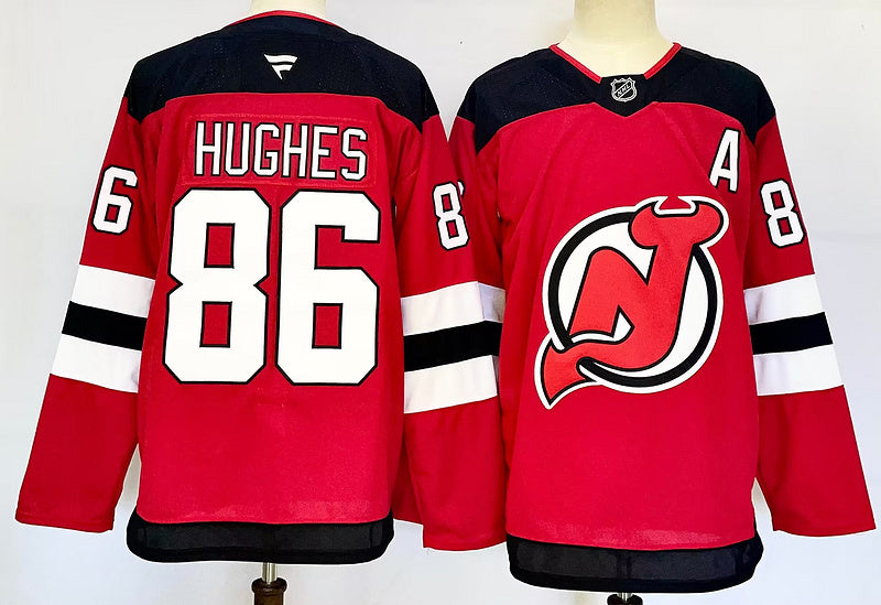 Jack Hughes #86 New Jersey Devils Red Breakaway Player Jersey - JerseysFreak