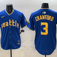 Men's Seattle Mariners JP Crawford #3 Royal 2023 City Connect Replica Jersey