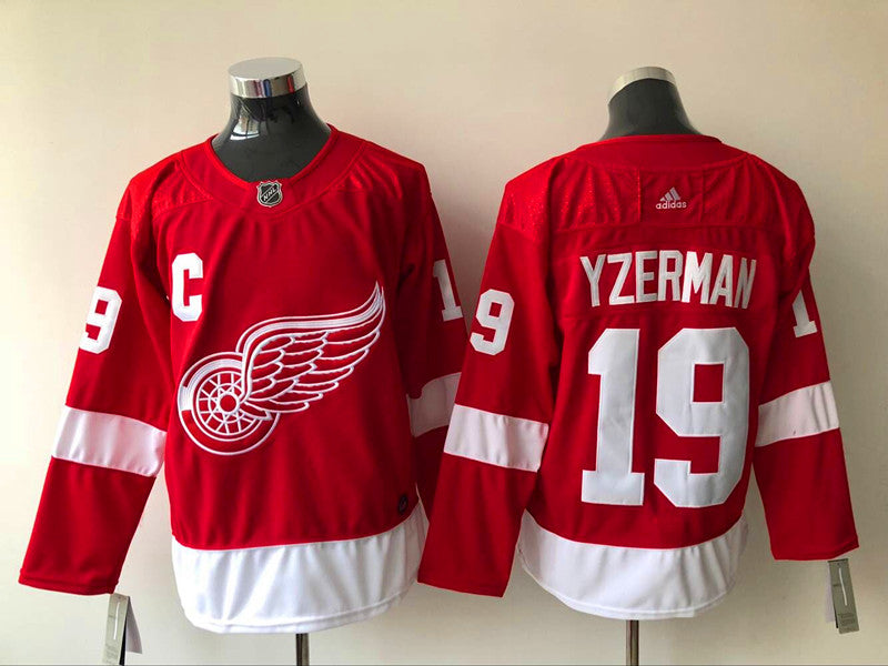 Men's Detroit Red Wings Steve Yzerman #19 Red Home Breakaway Player Jersey1