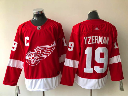 Men's Detroit Red Wings Steve Yzerman #19 Red Home Breakaway Player Jersey1