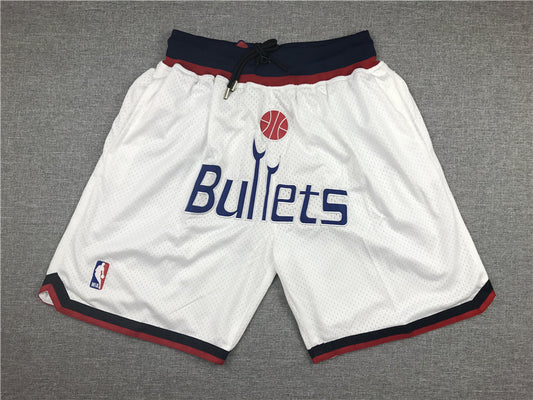 Men's Washington Wizards White Basketball Shorts1