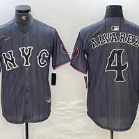 Men's New York Mets Francisco Alvarez #4 Graphite 2024 City Connect Limited Player Jersey1