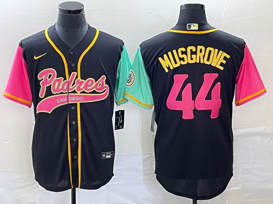 Men's San Diego Padres Joe Musgrove #44 Black City Connect Replica Player Jersey1 Joint Edition