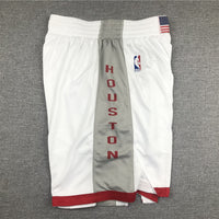 Men's Houston Rockets White Pocket Shorts1