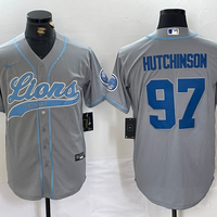 Men's Detroit Lions Aidan Hutchinson #97 Gray Game Player Jersey1