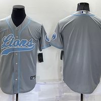 Men's Detroit Lions Gray Blank Jersey1