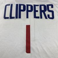 Men's LA Clippers James Harden #1 White Swingman Jersey1 - Association Edition
