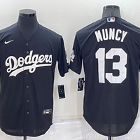 Men's Los Angeles Dodgers Max Muncy #13 Black Replica Baseball Jersey1