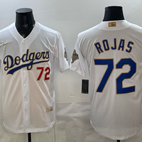 Men's Los Angeles Dodgers Miguel Rojas #72 White 2026 Gold Collection Stadium Jersey