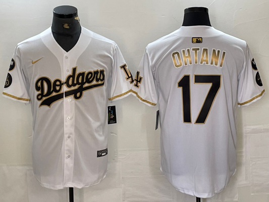 Men's Los Angeles Dodgers Shohei Ohtani White Alternate Game Jersey1