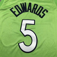 Men's Minnesota Timberwolves Anthony Edwards #5 Green Swingman Jersey1