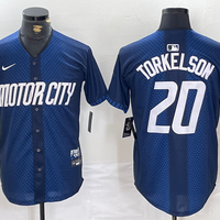 Men's Detroit Tigers Spencer Torkelson #20 Navy 2024 City Connect Limited Player Jersey1
