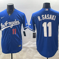 Men's Los Angeles Dodgers Roki Sasaki #11 Royal Alternate Replica Jersey