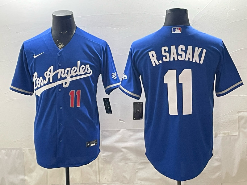 Men's Los Angeles Dodgers Roki Sasaki #11 Royal Alternate Replica Jersey