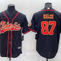 Travis Kelce #87 Kansas City Chiefs Black Game Jersey Joint Edition - JerseysFreak