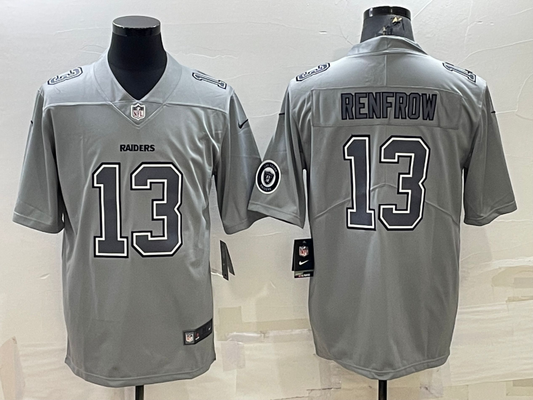 Men's Las Vegas Raiders Hunter Renfrow #13 Gray Atmosphere Fashion Game Jersey1