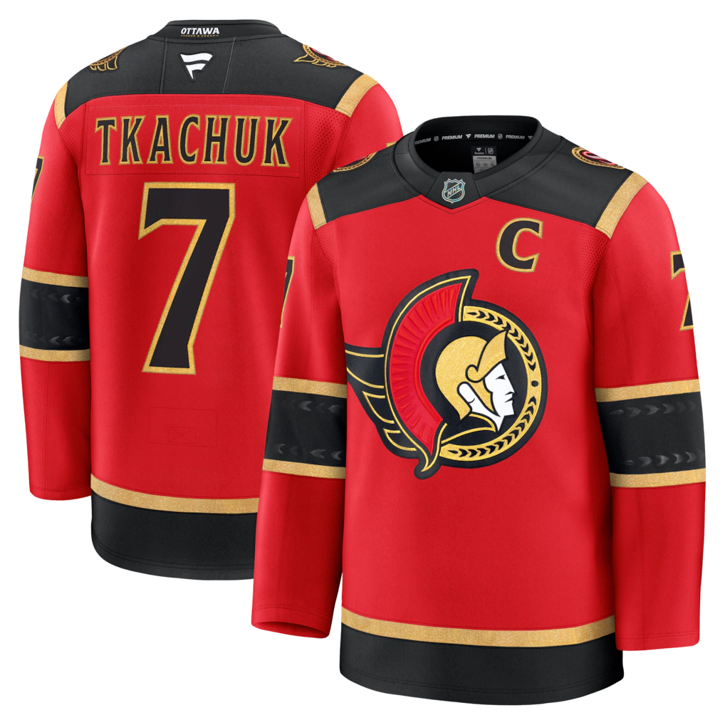 Brady Tkachuk #7 Ottawa Senators Red Alternate Premium Jersey - JerseysFreak