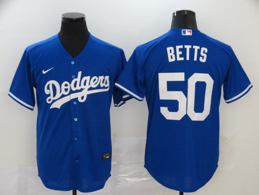 Men's Los Angeles Dodgers Mookie Betts #50 Blue Replica Baseball Jersey1