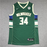 Men's Milwaukee Bucks Giannis Antetokounmpo #34 Green Player Jersey1