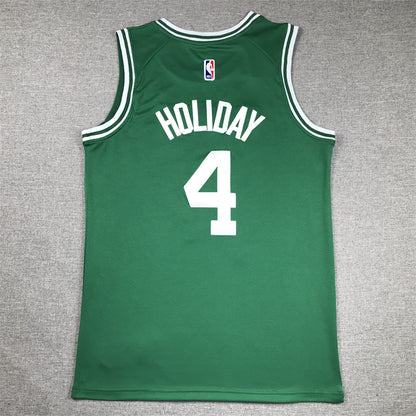 Men's Boston Celtics Jrue Holiday #4 Kelly Green Swingman Jersey1 - Icon Edition