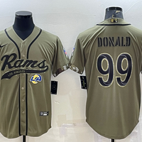 Men's Los Angeles Rams Aaron Donald #99 Olive 2022 Salute To Service Limited Jersey1 Joint Edition