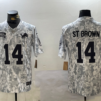 Men's Detroit Lions Amon-Ra St. Brown #14 Arctic Camo 2024 Salute to Service Limited Jersey1