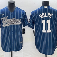Men's New York Yankees Anthony Volpe #11 Blue Player Jersey1 Joint Edition