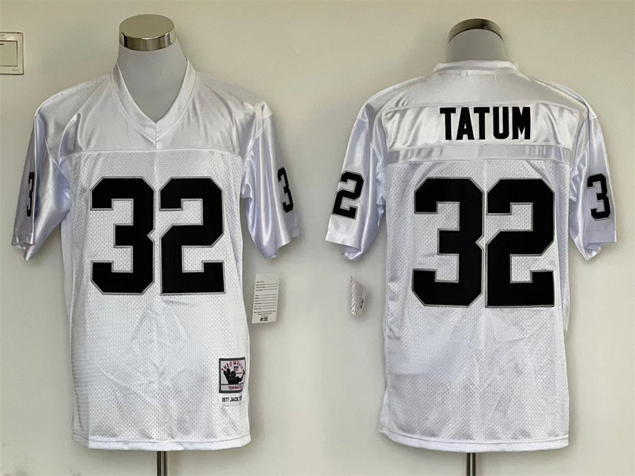 Men's Oakland Raiders Jack Tatum Mitchell & Ness White Legacy Replica Jersey1